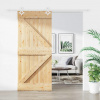 zahrada-XL Posuvné dvere so sadou kovania 90x210 cm borovicový masív 3203177