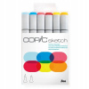 Viacfarebný fix na papier Copic, 6 ks