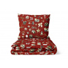 Bavlnené obliečky Kúzlo Vianoc - jasne červené Veľkosť: 140 x 200 + 70 x 90