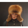 Špongr Kožušinová ušianka zo zlatej líšky RU4 Veľkosť: 62 cm
