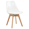 Tempo Kondela Stolička, transparentná, akryl/ekokoža/buk, BALI 2 NEW
