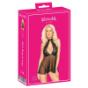 Bozkávateľné - čipkované babydoll šaty s nákrčníkom (čierne)