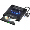 Unitek Externá DVD/CD napaľovačka, rozbočovač USB 5 Gb/s, čítačka kariet SD T1037A01