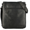 Pánska kožená crossbody/taška čierna - Greenwood Maxvell čierna