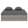 Záhradné lehátko - Vidaxl Technorattan Grey Couch (Vidaxl Technorattan Grey Couch)