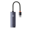 Sieťový adaptér Baseus Lite Series USB na RJ45, 1000 Mb/s (sivý) WKQX000113