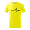 EKG horolezec - Tričko detské bavlnené - 122 cm/6 rokov ( Citrónová )