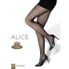 Dámské vzorované punčochové kalhoty síťované Alice nero L-XL