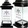 Personalizovaný veľký sklenený cintorínsky lampáš s gravírovaným venovaním (Tento elegantný a osobný veľký sklenený lampáš na hrob je ideálny na uctenie pamiatky blízkych. Vyrobený z vysokokvalitných