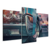 Maľovanie automobilov TRIPTYCH v retro štýle 3D dekor 90x60 (Maľovanie automobilov TRIPTYCH v retro štýle 3D dekor 90x60)