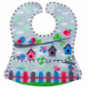 BabyOno Podbradník nepremokavý s kapsičkami - Vtáčiky - 6m+ BabyOno
