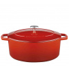 Litinový hrnec oválný BRETAGNE 7l červený - Küchenprofi Solingen (Oválný pekáč litinový BRETAGNE 7 l červený - Küchenprofi Solingen)