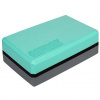 Merco Yoga Block Duo kocka na jógu zelená-antracitová 7,5 cm