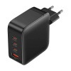 Nabíjačka, Vention, FEIB0-EU, 3xUSB-C, USB- A, 140W/140W/30W/18W, GaN (čierna)