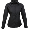 Premier Košile PR 300, popelínová, dlouhý rukáv, dámská COT3903000022b-black Černá XS