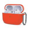 AppleMix Puzdro pre Apple AirPods Pro (2022) / AirPods Pro - Karabínka - Silikónové - Oranžové