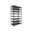 Skrutkovaný regál do garáže Biedrax 45 x 150 x 300 cm, antracitový, 8 políc, nosnosť 150 kg na policu