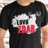 Tričko s potlačou Lovu zdar Pánsky Čierna 4XL