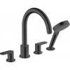 Hansgrohe Vernis Blend - Batéria na okraj vane, 4-otvorová inštalácia, matná čierna 71456670