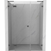 Mexen Lunar L sprchové dvere otváravé ľavé 160 cm, transparentné, brúsená zbraň sivá - 834SL-160-050-66-00-L