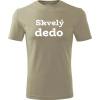 Kaki tričko Skvelý dedo - darček pre deda S