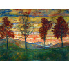 Obrazová reprodukcia Four Trees (Vintage Landscape) - Egon Schiele, (40 x 30 cm)