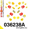 036238A: Strongflex Kompletní sada silentbloků pro zavěšení varianta SPORT 26mm Custom 031946 - 66mm 80ShA (red colour)