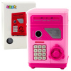 LEAN TOYS Elektronická pokladnička s PIN kódom pre deti, ružová