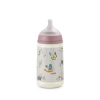 Suavinex Dojčenská fľaša 270 ml M Walk Ružová