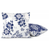 Bavlnená obliečka na vankúš Flowers modrý Veľkosť: 70 x 90