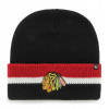47 Brand Pánska zimná čiapka Chicago Blackhawks Split Cuff 47 Cuff Knit Black