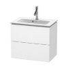Duravit L-Cube - Umývadlová skrinka, 55x62x39 cm, 2 zásuvky, biela mat LC625601818