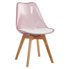 Tempo Kondela Stolička, transparentná ružová, akryl/ekokoža/buk, BALI 2 NEW