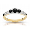 Krúžok Čierne diamanty, Čierne diamanty 0,55 ct (Krúžok Čierne diamanty, Čierne diamanty 0,55 ct)