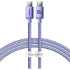 Baseus CAJY000605 Crystal Shine Series Dátový Kábel USB-C - USB-C 100W 1,2m Purple