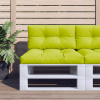 Poduška na palety jasně zelená 80 x 40 x 12 cm textil Zelená 360612