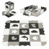 Eco Toys Detské penové puzzle 122x122cm hracia deka podložka na zem Zvieratká 25 dielov