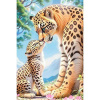 Diamantový obraz Leopard a mláďa