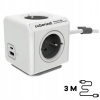 CubeNest Powercube Extended USB PD 20W, USB, USB-C, 4x zásuvka, 1,5m PC420GY sivý/biely