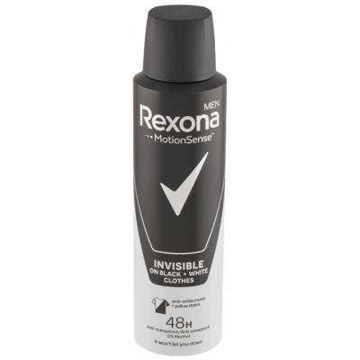 Rexona Men Invisible on Black + White Clothes antiperspirant deodorant sprej pre mužov 150 ml