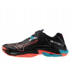 Volejbalové topánky Mizuno Wave Lightning Z8, čierne/neónovo oranžové/pávie modré, veľkosť 48