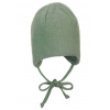 STERNTALER Čiapka na zaväzovanie vlnená podšitá MERINO green uni 37 cm -2-3 m