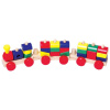VIGA Farebný drevený nákladný vláčik