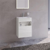 KEUCO Stageline závesná skrinka pod umývadlo, 1 dvierka + 1 priehradka, pánty vpravo, 460 x 380 x 625 mm, biela, 32822300002
