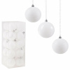 Springos Vianočné banky biele mix - 6cm, sada 20ks