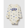 GAP Baby body s logom Sivá 3-6M Sivá Sivá