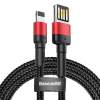 Baseus Cafule Obojstranný USB Lightning kábel 2,4 A 1 m (čierny+červený)