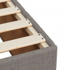 vidaXL Posteľný rám boxspring s matracom sivohned 160x200 cm látka - Šedohnedá - 218033-211560
