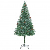 vidaXL Umelý vianočný stromček so šiškami 180 cm - Zelená - 50735-5862