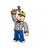 CUKROVÁ TLAČ jedlý obrázok na tortu Cukrová hmota Roblox Stavebník + MENO